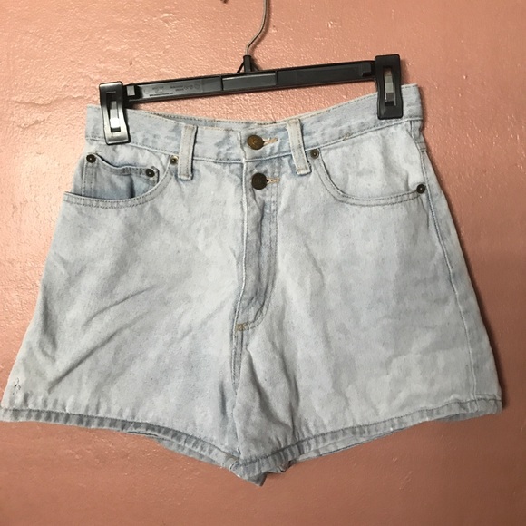 blue high waisted shorts - Picture 2 of 4